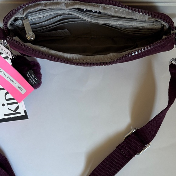 Kipling Emilia Crossbody Bag In Dark Plum - Picture 9 of 10
